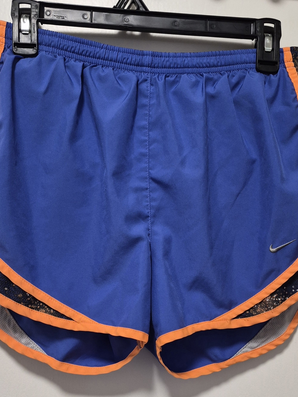 Nike Royal Blue Athletic Shorts with Orange Trim